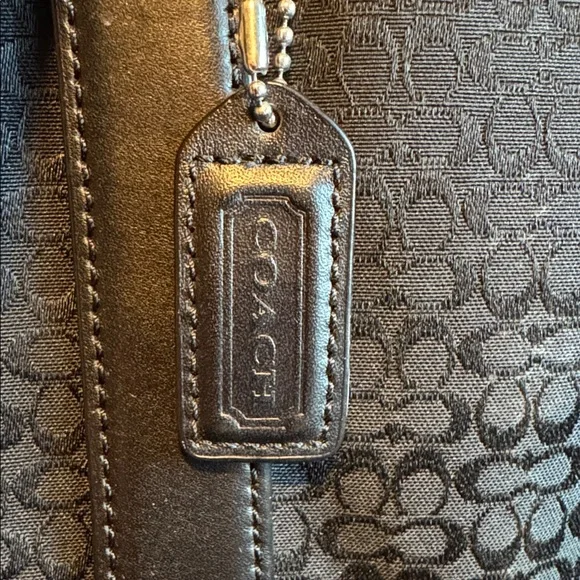 Coach Black Signature Jacquard Tote - Picture 2 of 11